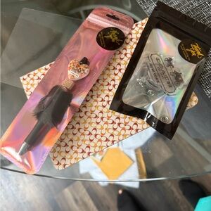 Decorative Pen with Black Feather and Heart Designer Coach , coach notebook